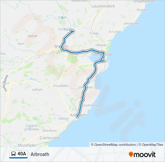 40A Bus Line Map