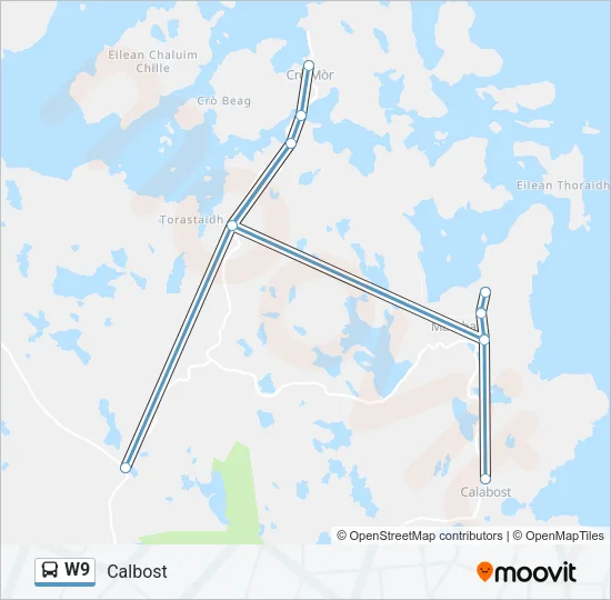 W9 Bus Line Map