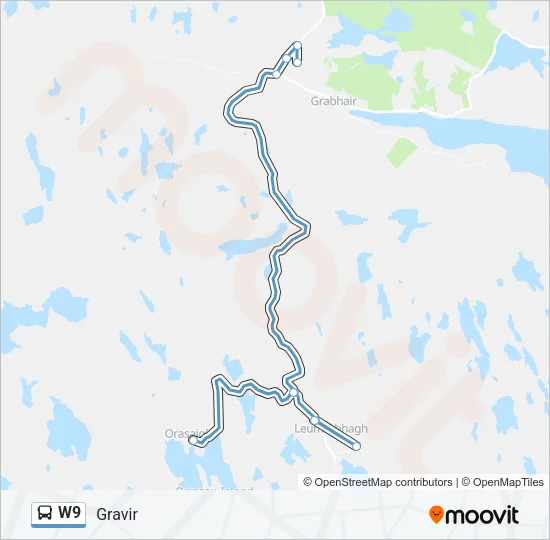 W9 Bus Line Map