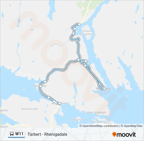 W11 Bus Line Map