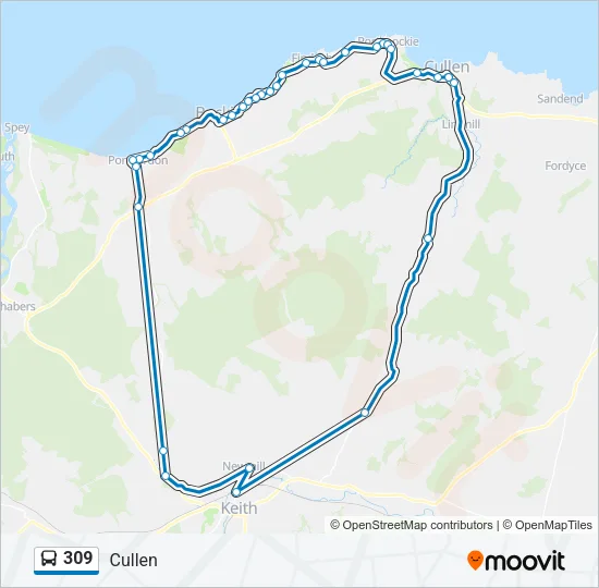 309 Bus Line Map