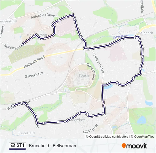 ST1 Bus Line Map