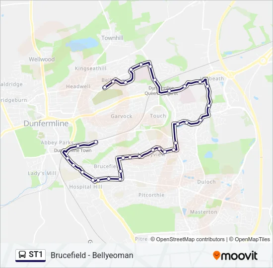 ST1 Bus Line Map