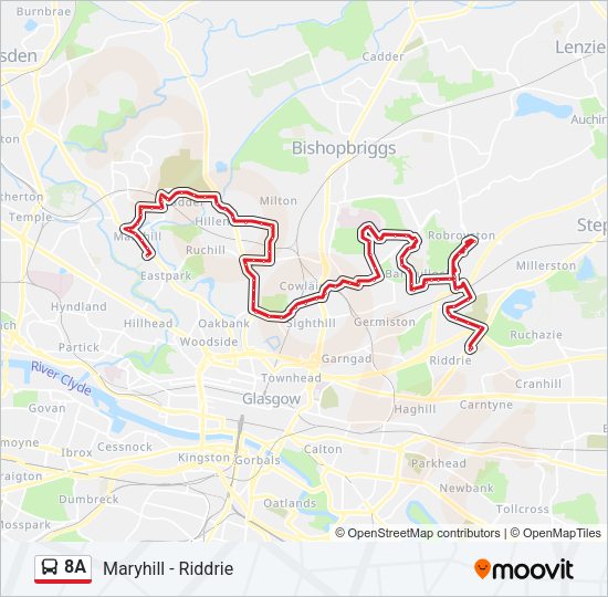 8A Bus Line Map