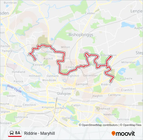 8A Bus Line Map