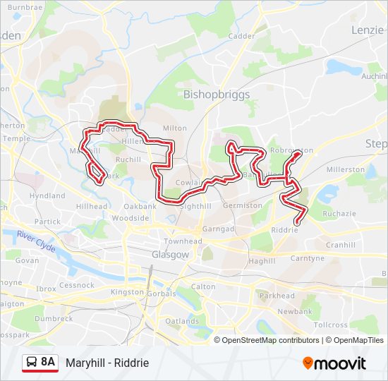 8A Bus Line Map