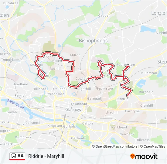8A Bus Line Map