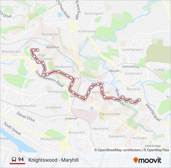 94 bus Line Map