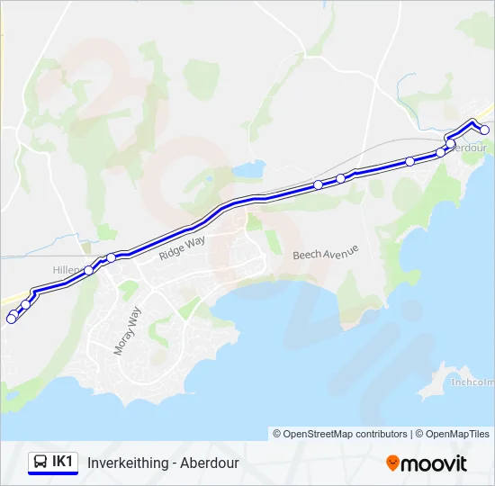 IK1 Bus Line Map