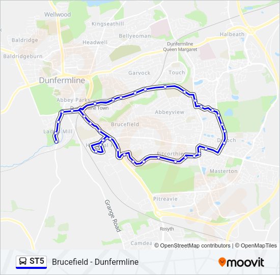 ST5 Bus Line Map