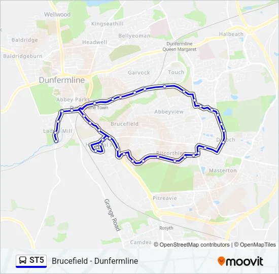 ST5 Bus Line Map