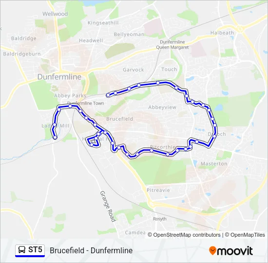 ST5 Bus Line Map