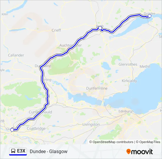 E3X Bus Line Map
