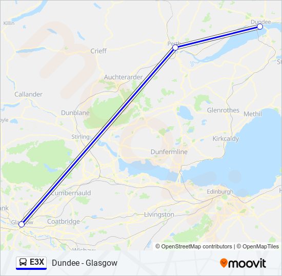 E3X bus Line Map