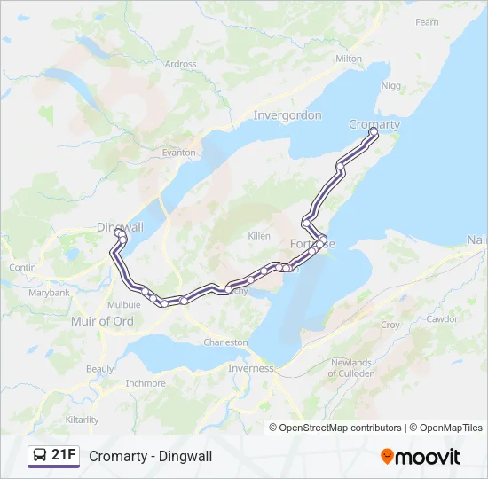 21F Bus Line Map