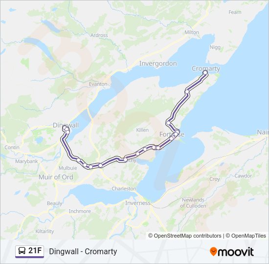 21F Bus Line Map