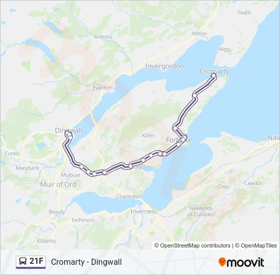 21F Bus Line Map