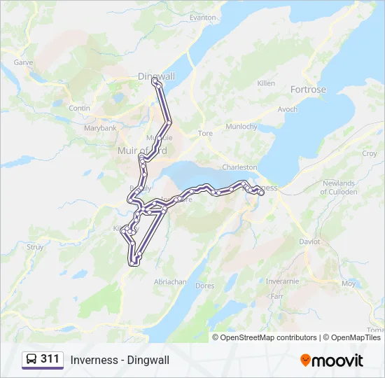 311 Bus Line Map