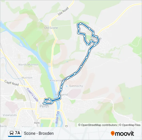 7A Bus Line Map