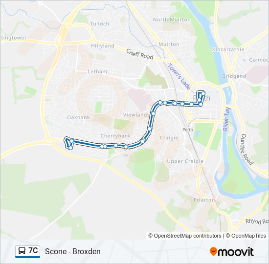 7C bus Line Map