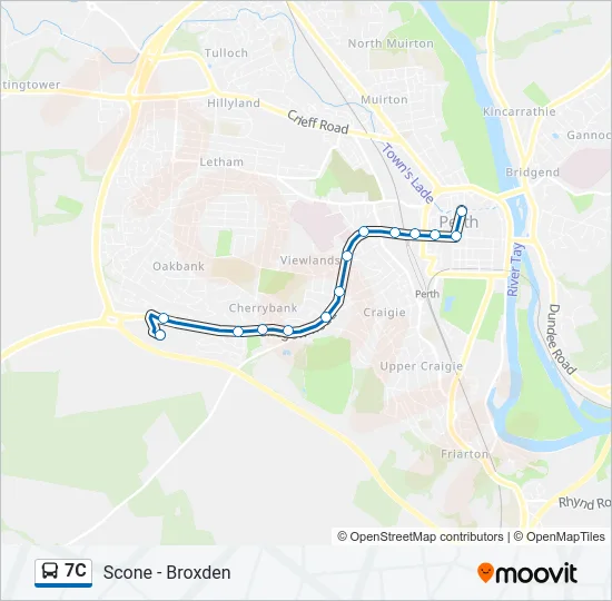 7C Bus Line Map
