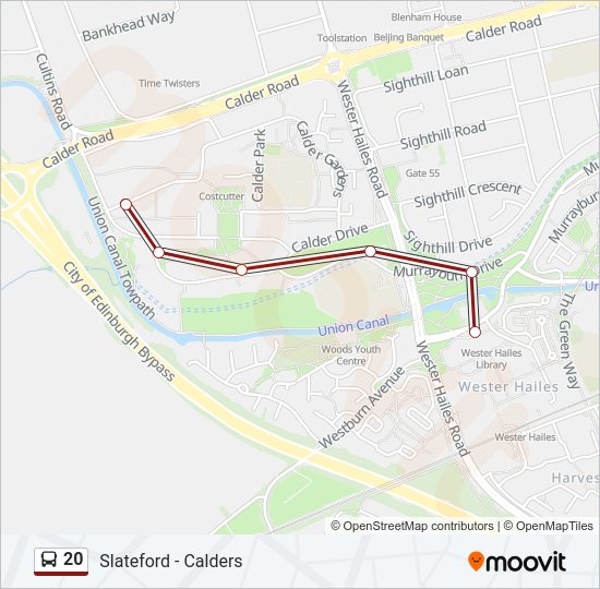 20 Bus Line Map