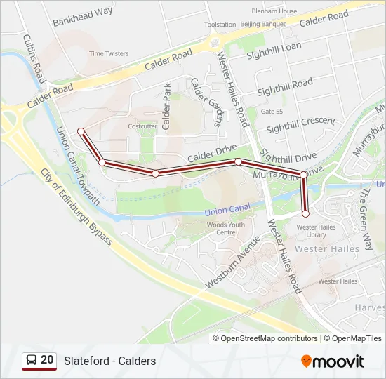 20 Bus Line Map