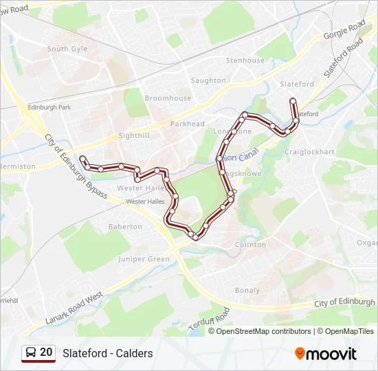 20 Bus Line Map