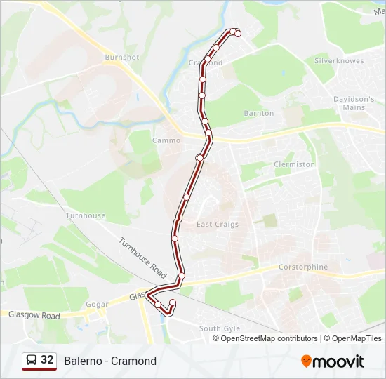 32 Bus Line Map