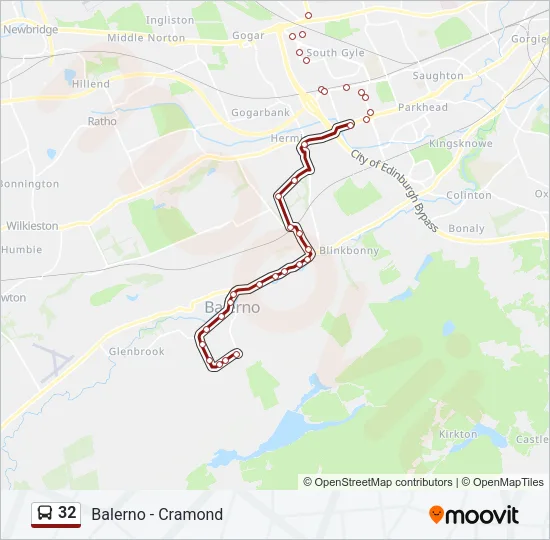 32 Bus Line Map