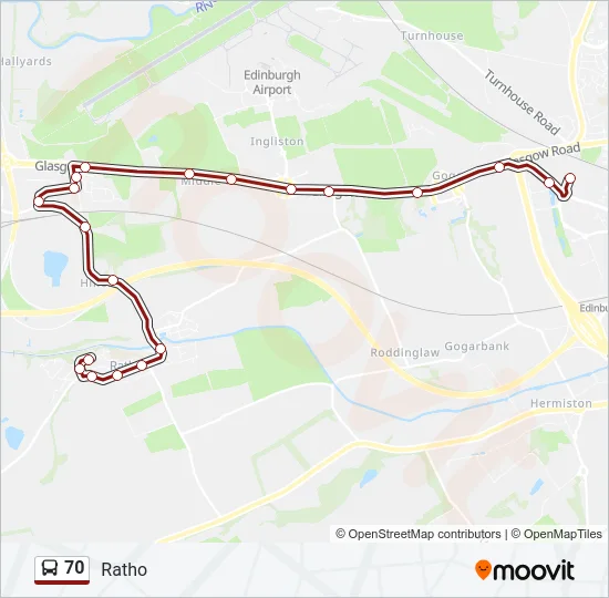 70 Bus Line Map