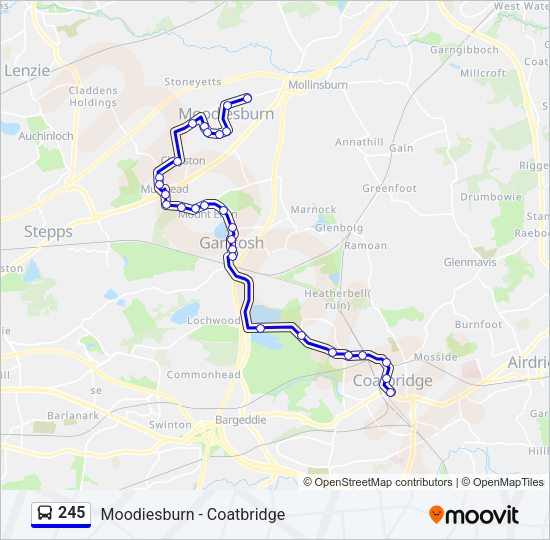 245 Bus Line Map