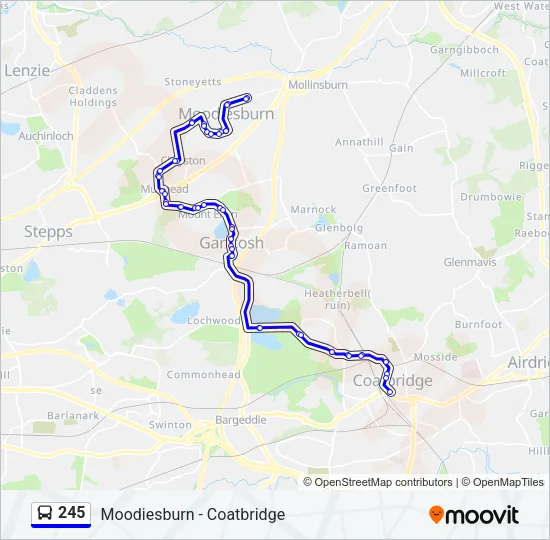 245 Bus Line Map
