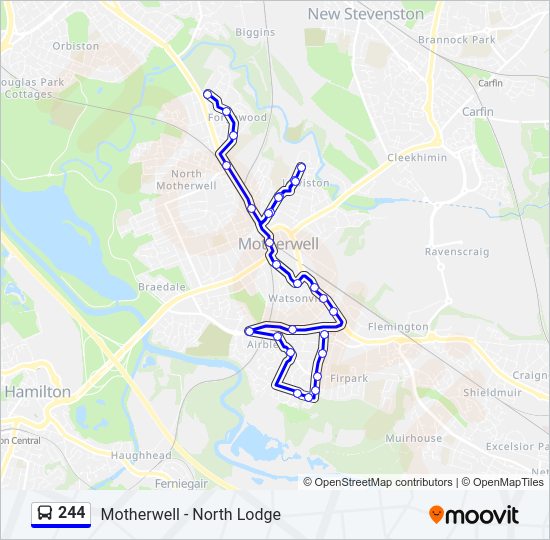 244 Bus Line Map