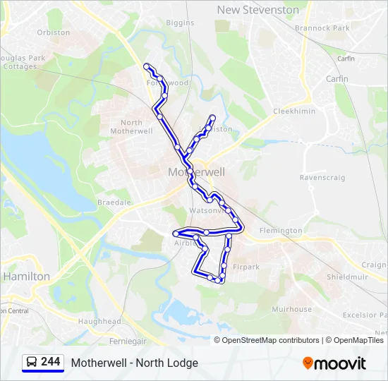 244 Bus Line Map