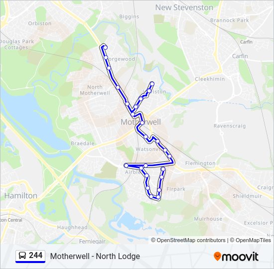 244 Bus Line Map