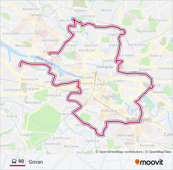 90 Bus Line Map