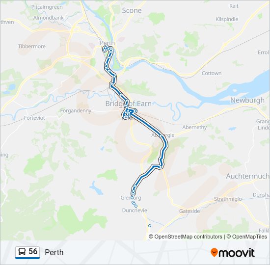 56 Bus Line Map