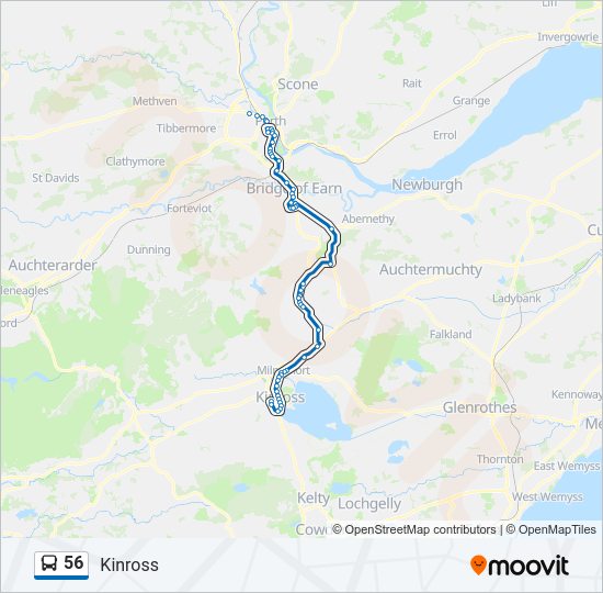 56 bus Line Map