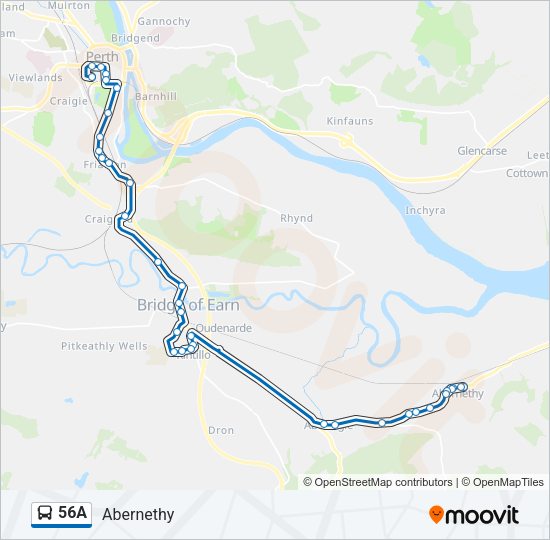 56A Bus Line Map