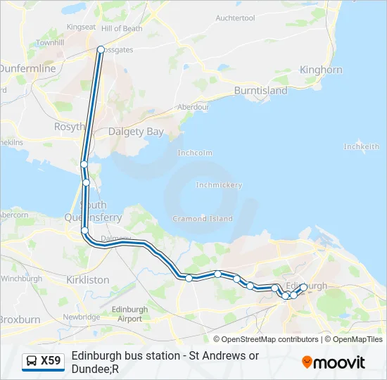 X59 Bus Line Map