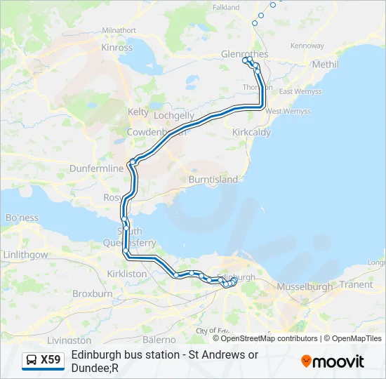 X59 Bus Line Map