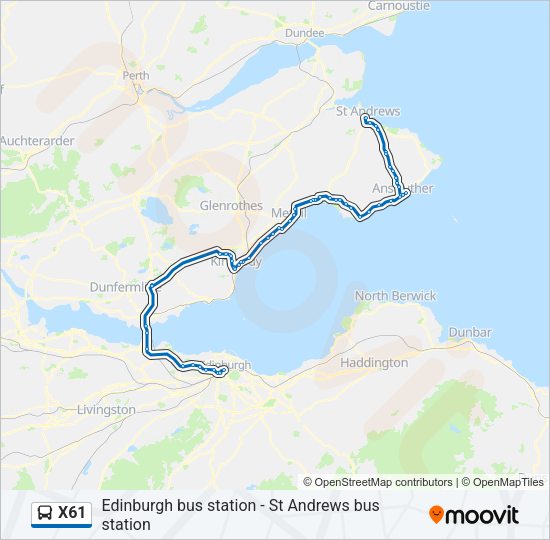 X61 Bus Line Map