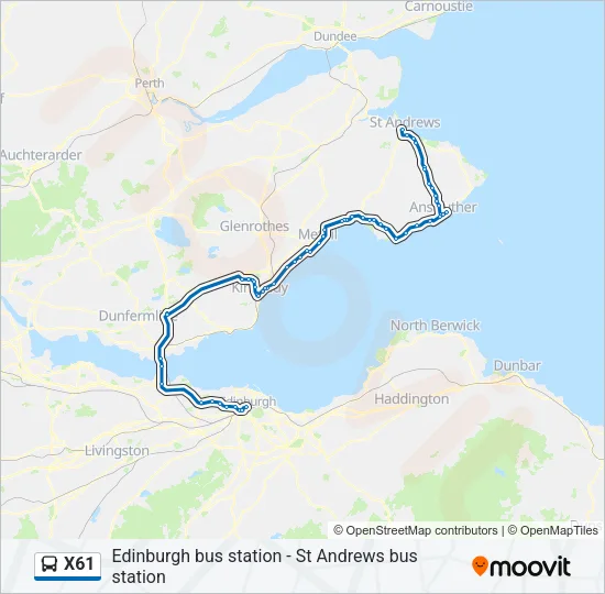 X61 Bus Line Map