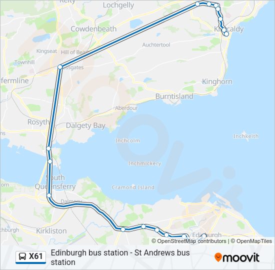 X61 Bus Line Map