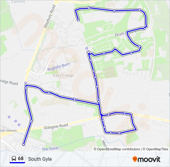 68 Bus Line Map