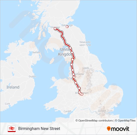 Avanti West Coast Train Map Avanti West Coast Route: Schedules, Stops & Maps - Birmingham New Street  (Updated)