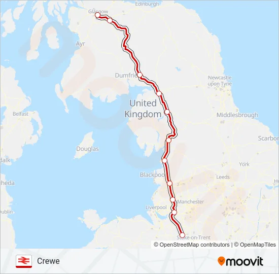 AVANTI WEST COAST Bus Line Map