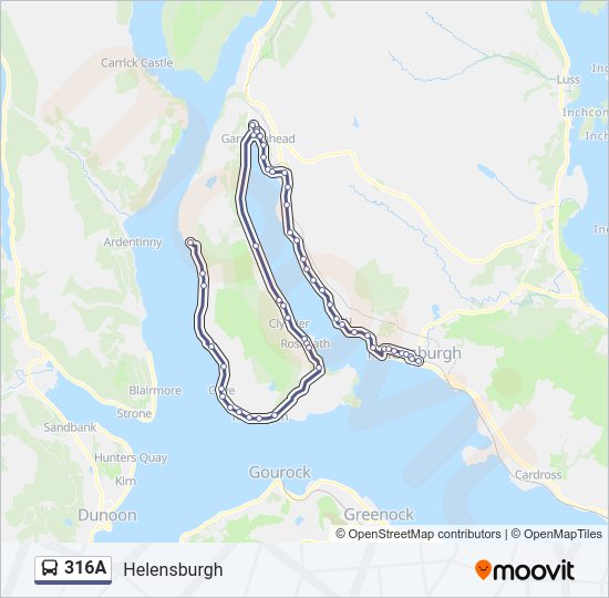 316A bus Line Map