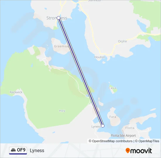 OF9 Ferry Line Map